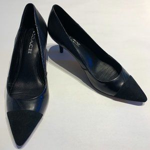 Coach Women's Black Snakeskin Heels